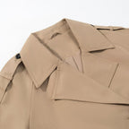 Léa Cropped Double-Breasted Trench Jacket
