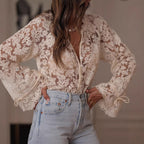 Léa Delia Floral Lace Blouse