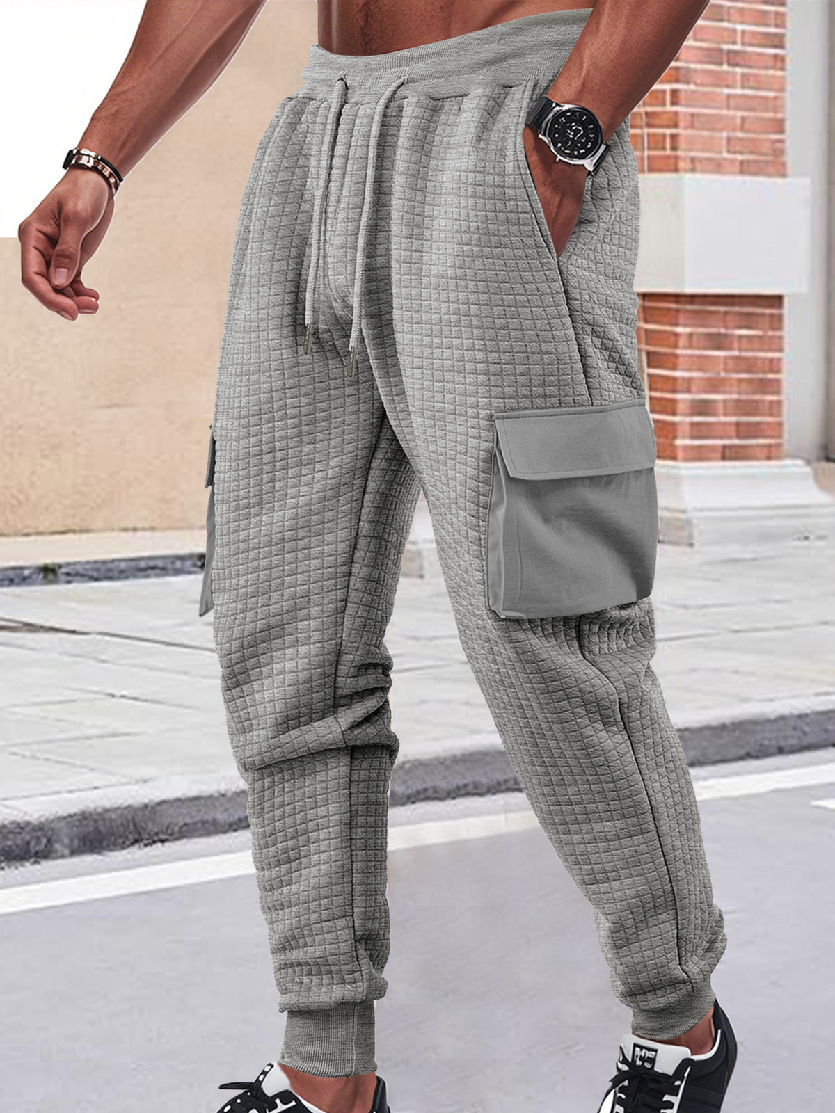 Clifford Waffle Knit Gym Cargo Joggers