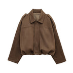 Léa Lightweight Bat Sleeve Bomber Jacket