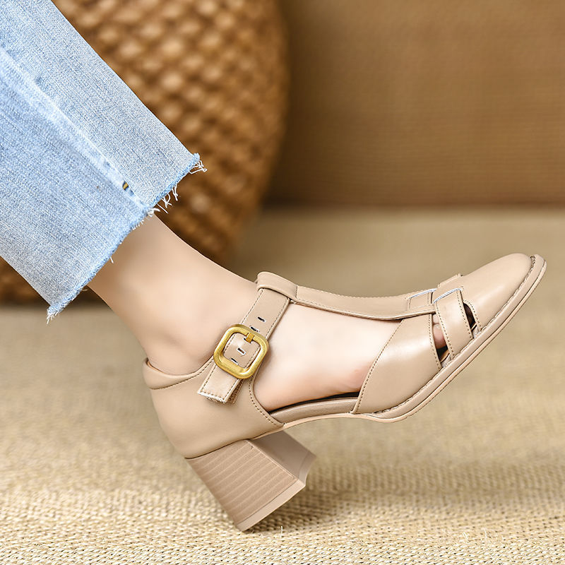 Élise T-Strap Vegan Leather Platform Heel
