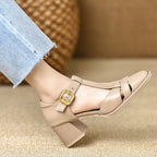 Élise T-Strap Vegan Leather Platform Heel