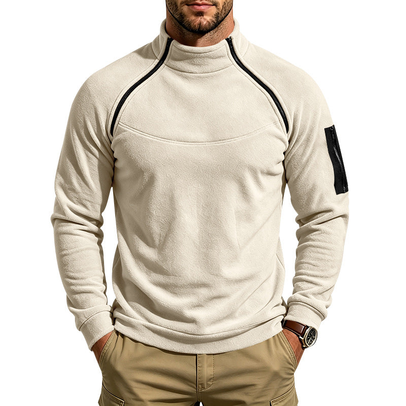 Blake Holloway Dual-Zip Stand Collar Pullover