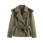 Avéra Tailored Double-Breasted Trench Coat