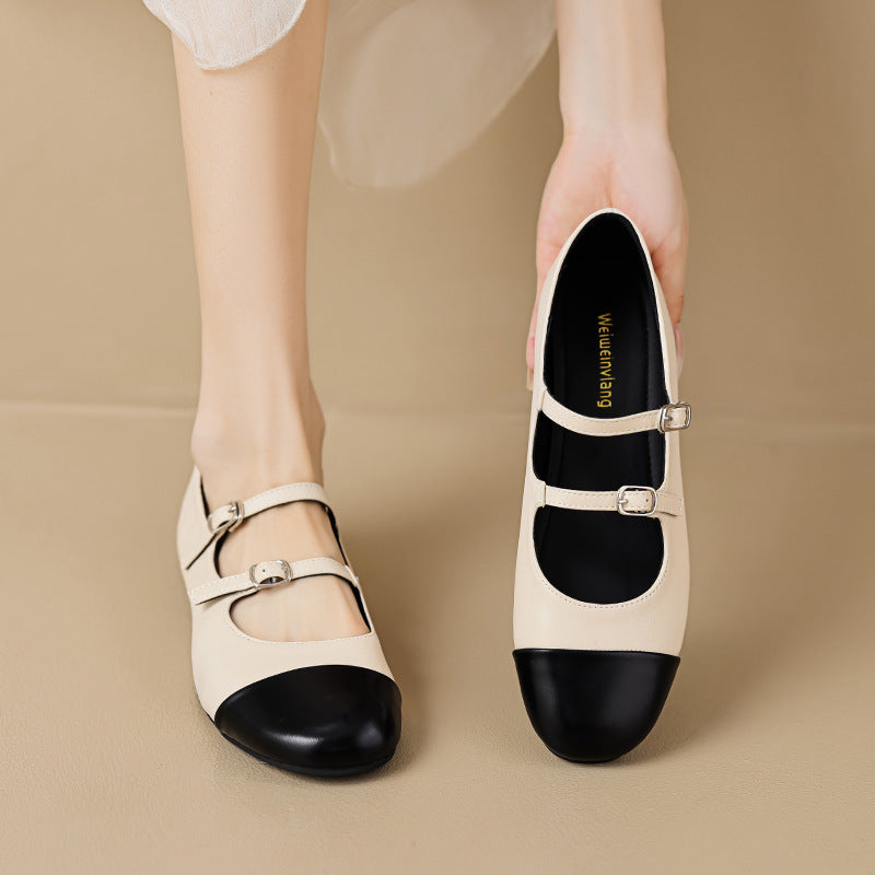 Élise French Vintage Ballet Mary Jane Flats