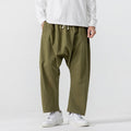Urban Theory Baggy Drop-Crotch Cotton-Blend Pants