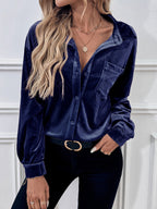 Léa Velvety Long-Sleeves Dress Shirt