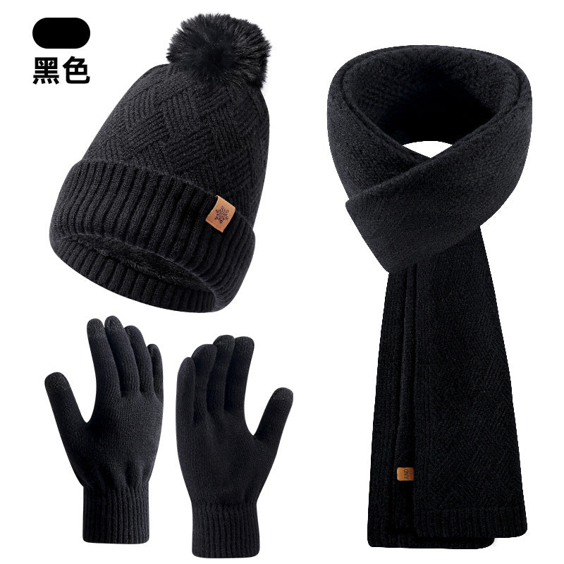 Léa Cable Knit Pom Beanie Scarf Set
