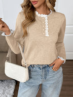 Léa Elegant Lace Sweater Cardigan