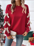 Léa Festive Christmas Bow Sweater Top