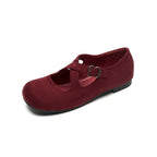 Élise Retro Cross-Strap Mary Jane Ballet Flats