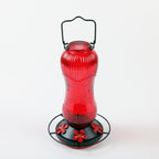 EdenCraft Artisan Glass Hummingbird Feeder with Ant Moat