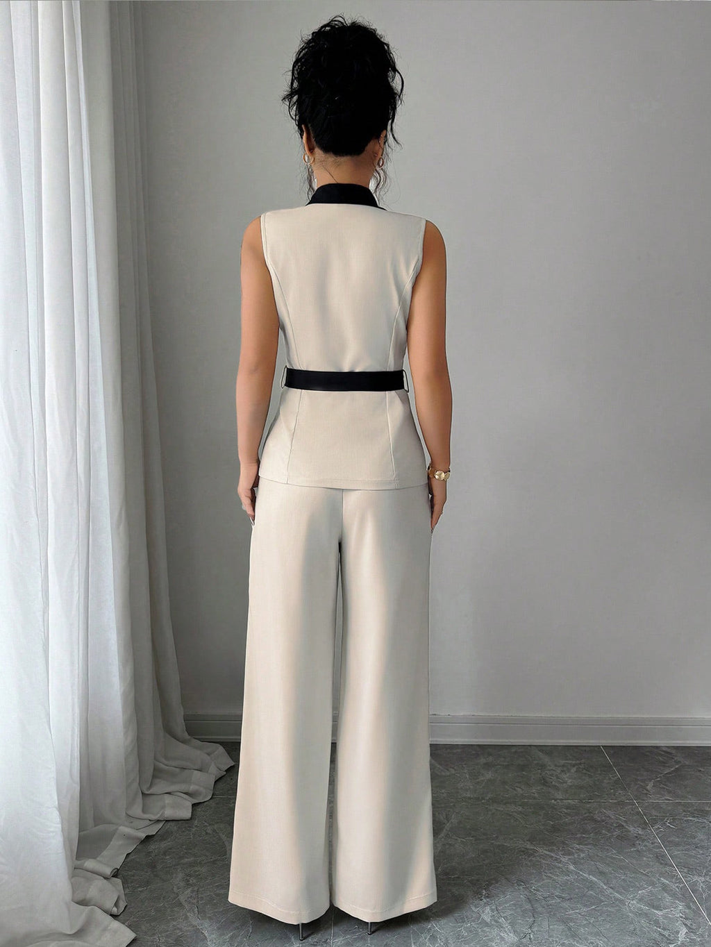 Léa Elegant Two-Piece Straight-Leg Suit