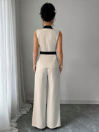 Léa Elegant Two-Piece Straight-Leg Suit