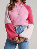 Léa Chic Colorblock Long Sleeve Pullover