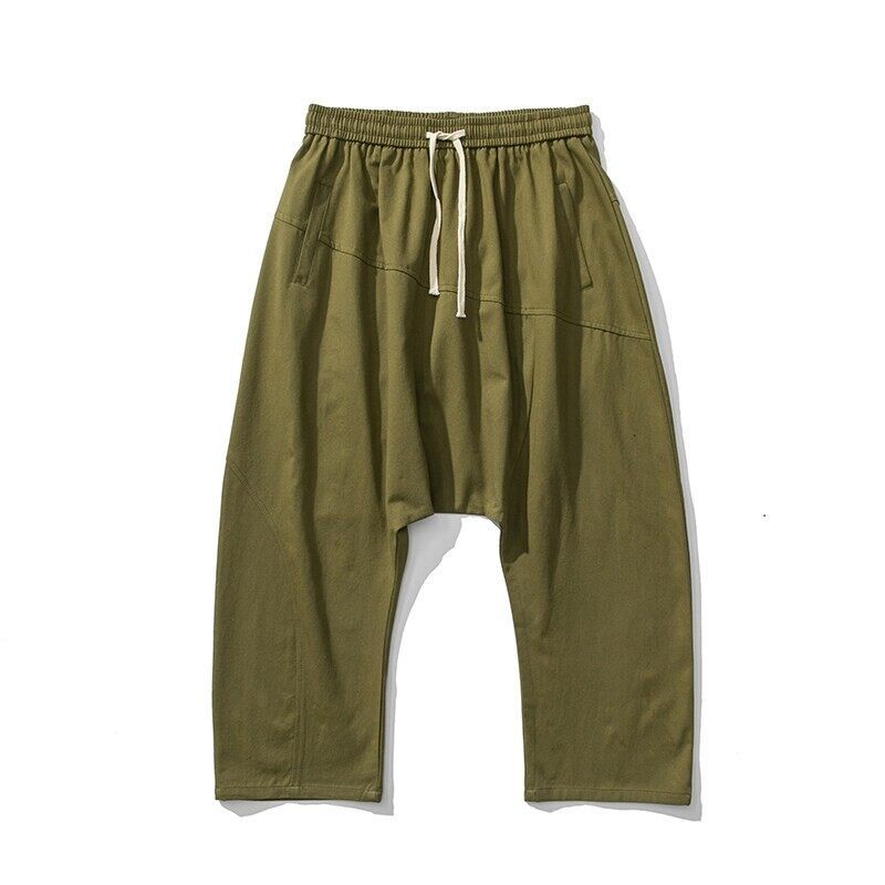 Urban Theory Baggy Drop-Crotch Cotton-Blend Pants