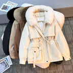 Rosella Cinch Waist Fleece Lined Jacket