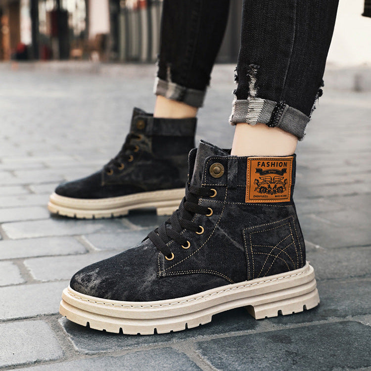 Jonathan NYC Denim Rugged Cargo Boots