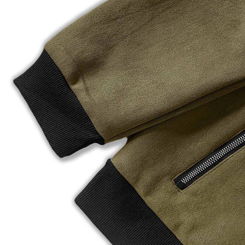 Clifford Minimal Suede Bomber Jacket