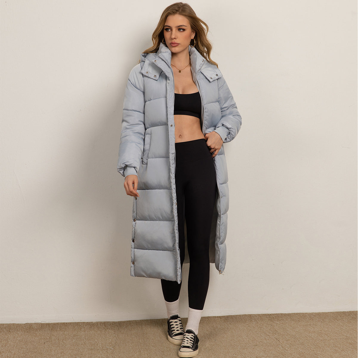 Penelope Longline Puffer Hooded Coat