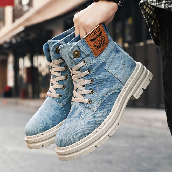 Jonathan NYC Denim Rugged Cargo Boots