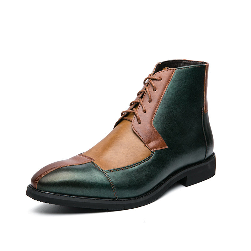 Stirling Patchwork High-Top Derby Boots