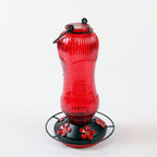 EdenCraft Artisan Glass Hummingbird Feeder with Ant Moat