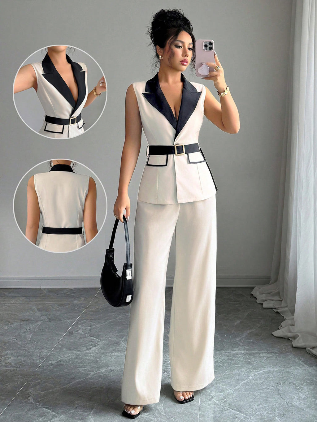 Léa Elegant Two-Piece Straight-Leg Suit