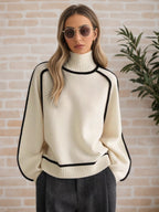 Léa Luxe Ribbed Turtleneck Pullover