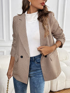 Léa Women's Formal Plaid Business Casual Jacket