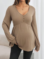 Léa Maternity Long Sleeve V-Neck Top
