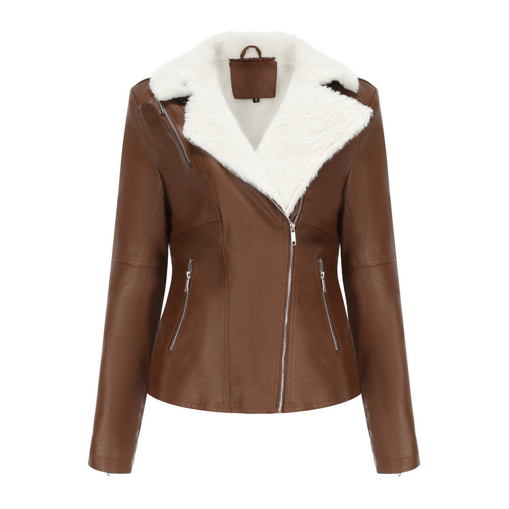 Penelope Vegan Leather Aviator Jacket