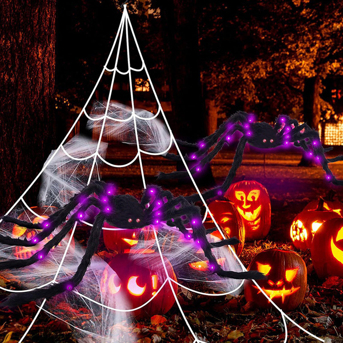 Giant Spooky Halloween Battery-Powered Glowing Spider