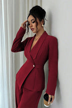 Léa One-Button Business Casual Women's Jacket & Pant Set