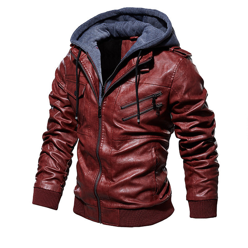 Stryde Vintage Aviator Layered Hoodie Jacket