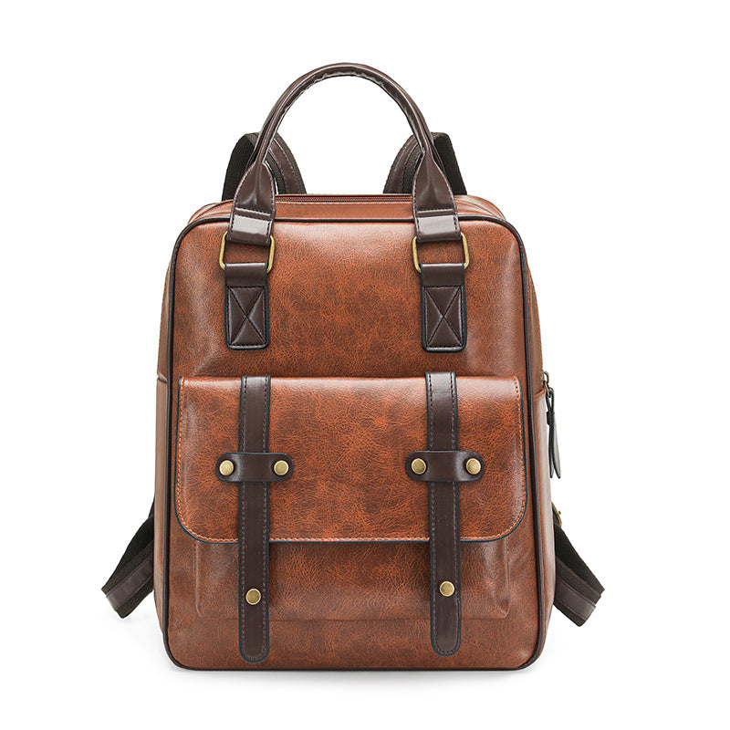 Nova Vintage Vegan Leather Laptop Backpack