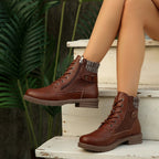 Élise Cozy Knit Collar Zip-Up Boots