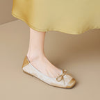 Élise Vintage Bow Mary Jane Ballet Flats