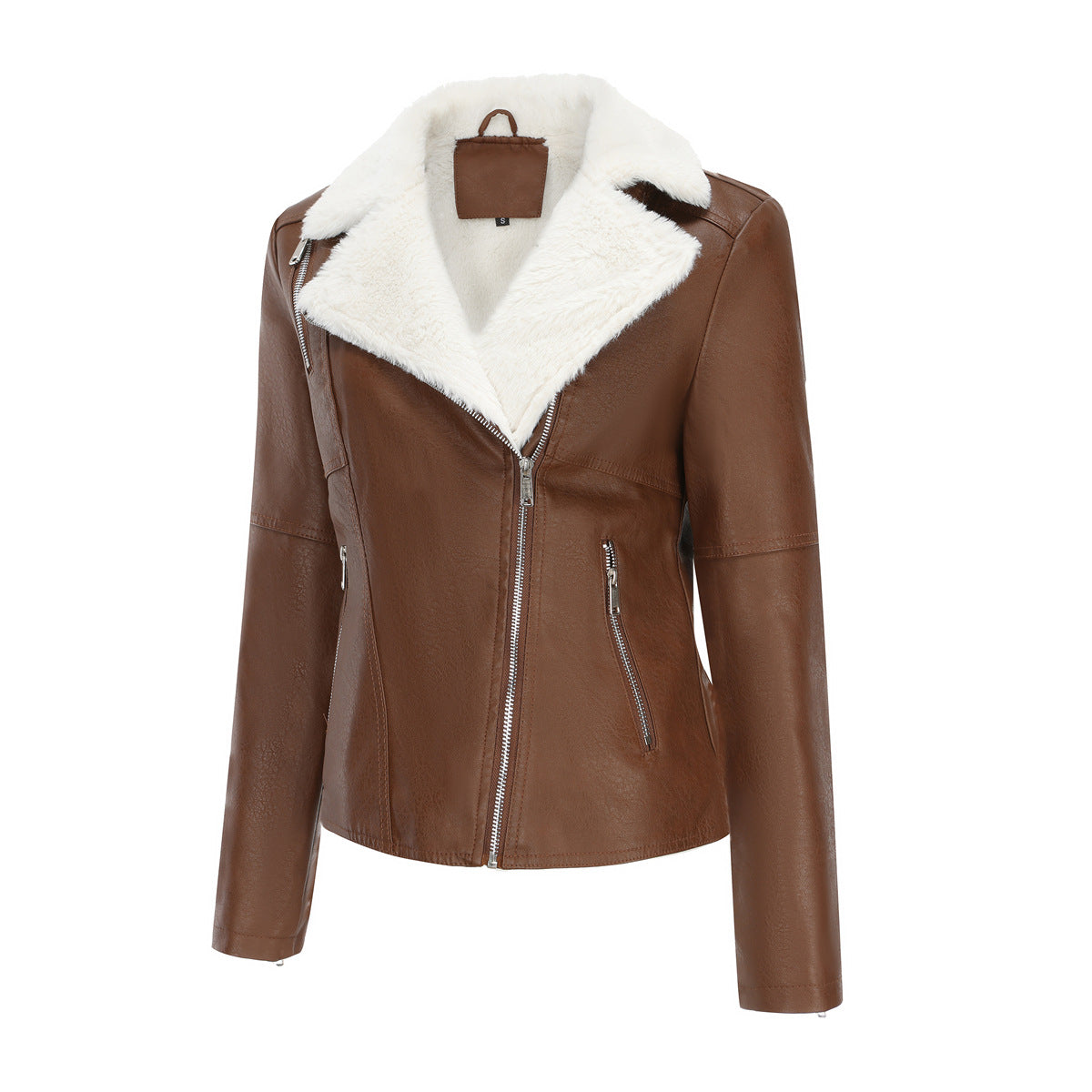 Penelope Vegan Leather Aviator Jacket