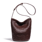Élise Woven Vegan Leather Bucket Bag
