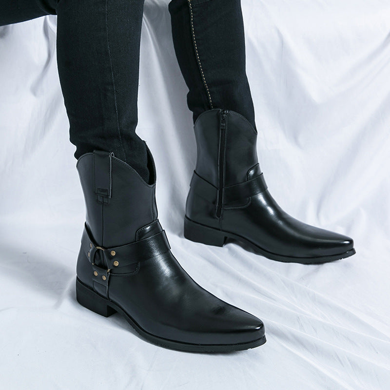 Sterling Pointed-Toe High Top Western Boots