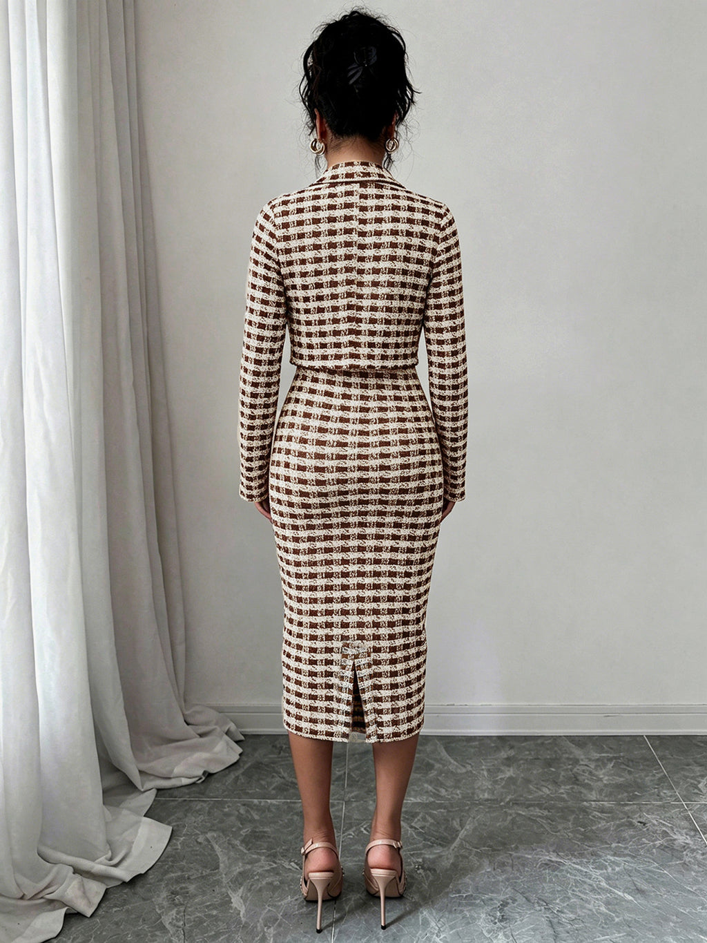 Léa Elegant Tweed Jacket & Dress Set
