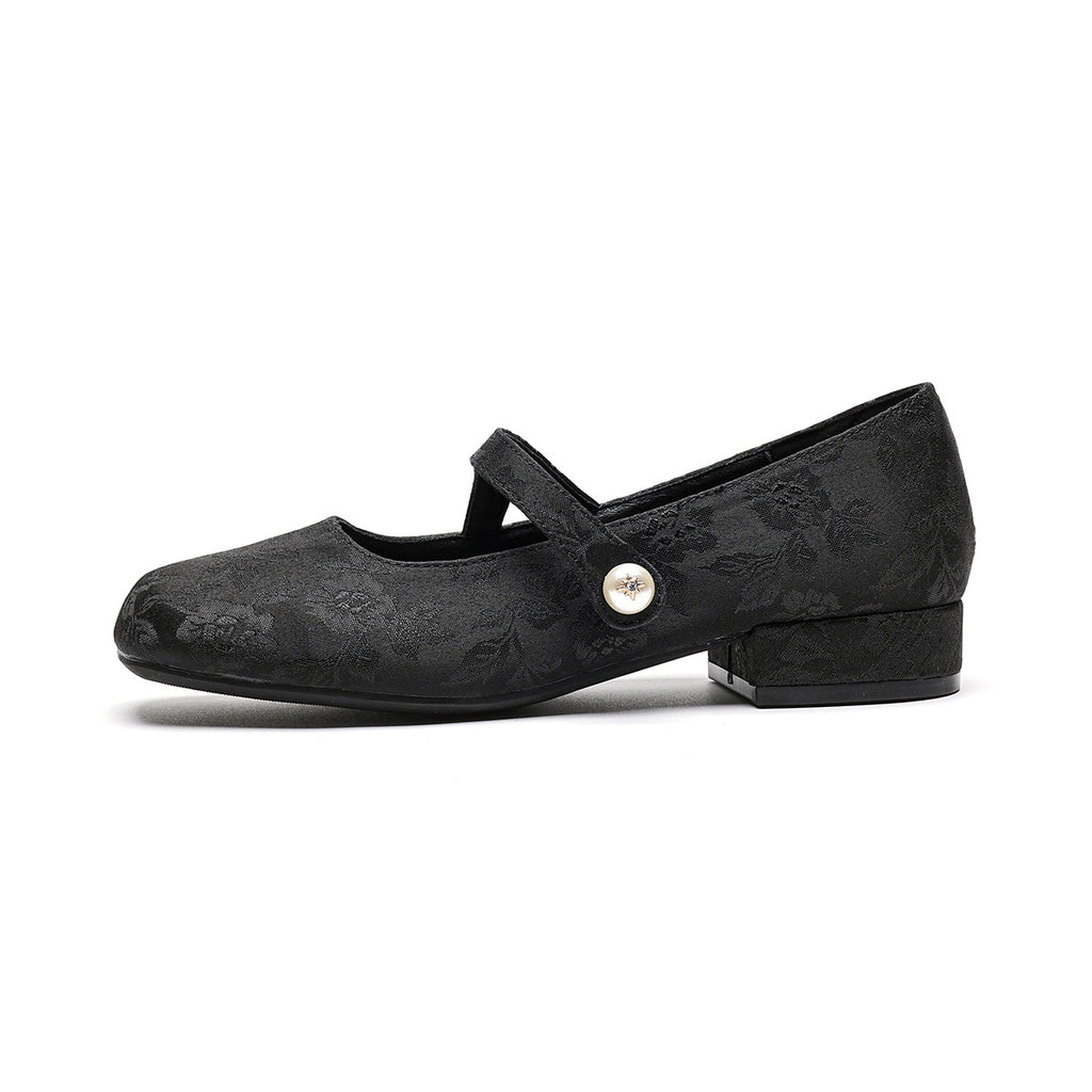 Élise Jacquard Floral Mary Jane Ballet Flat