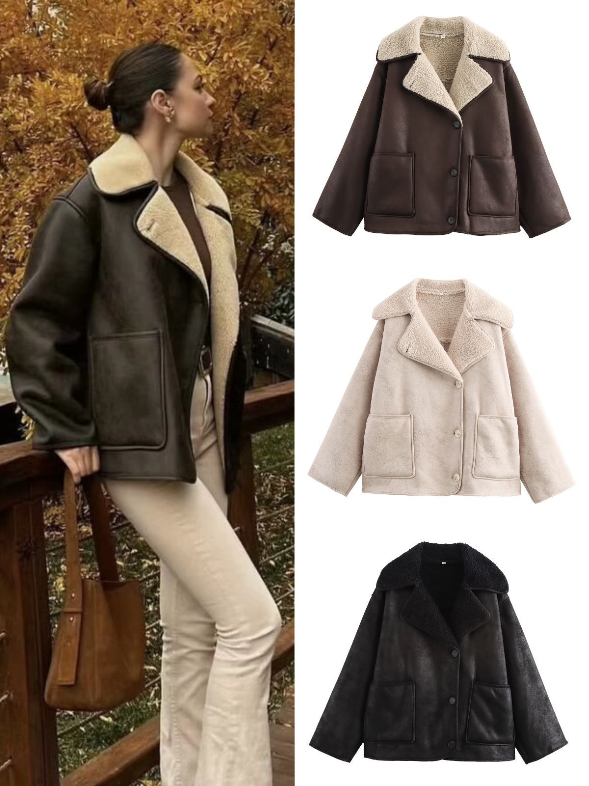 Léa Fall Fur-Lined Chic Jacket