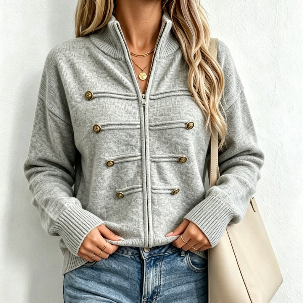 Léa Heritage Buttoned Knit Cardigan