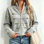 Léa Heritage Buttoned Knit Cardigan