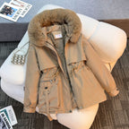 Rosella Cinch Waist Fleece Lined Jacket
