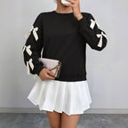 Léa Festive Christmas Bow Sweater Top