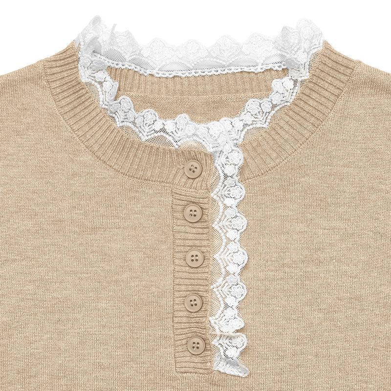 Léa Elegant Lace Sweater Cardigan