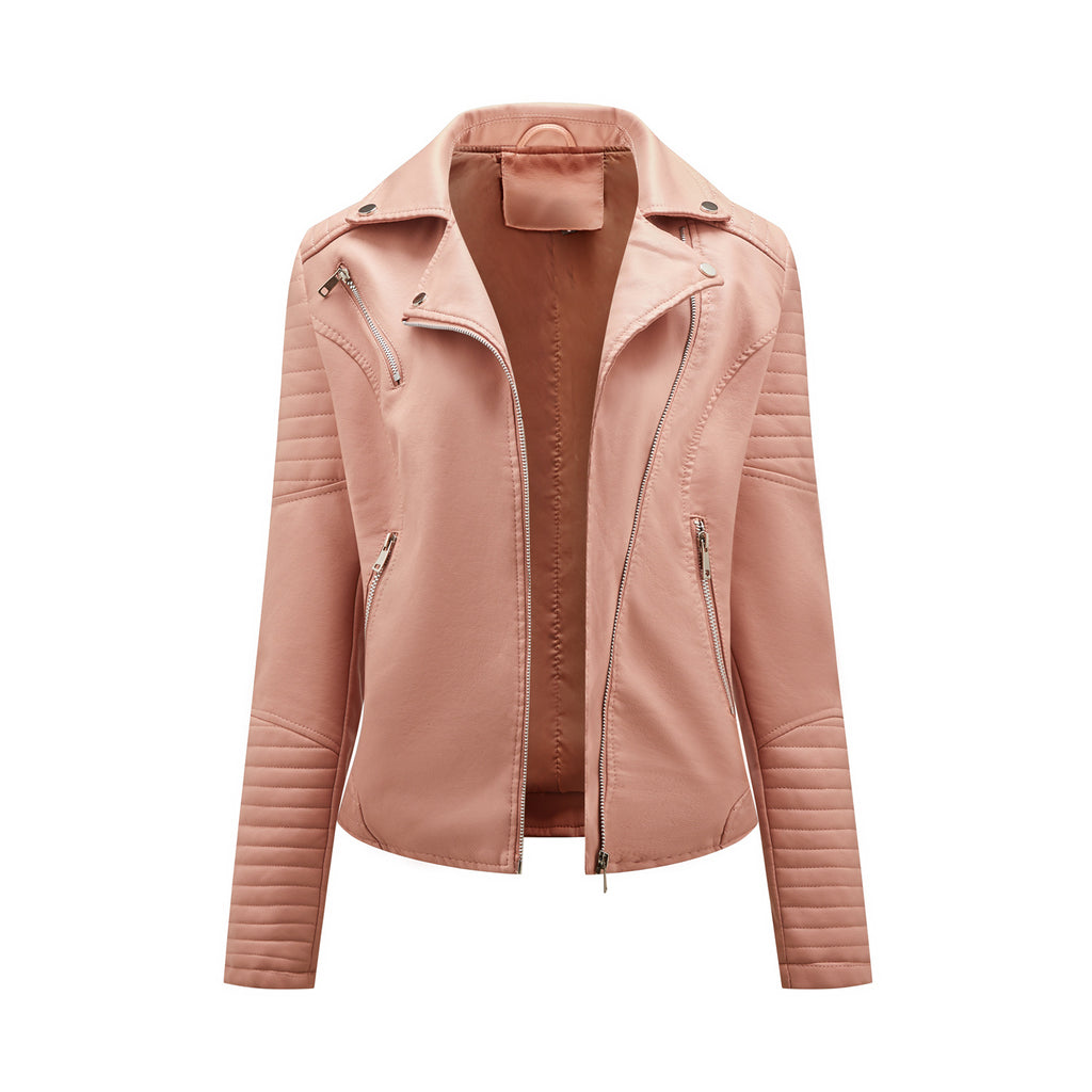 Léa Classic Moto Vegan Leather Jacket